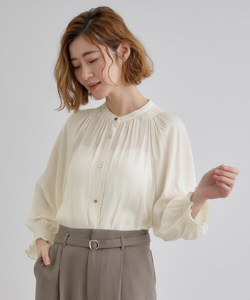grove ブラウス シャツ 「デイリーから特別な日まで」華やかさを