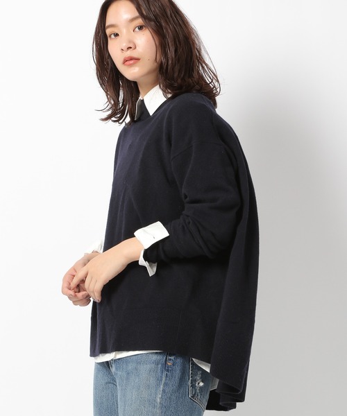 「BABYLONE」 長袖ニット 38 ネイビー レディース_画像2