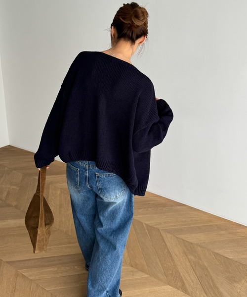「CANAL JEAN」 「el mar」カーディガン ONE SIZE ブラック レディース CANAL JEAN カーディガン El mar ラグランサマーニット