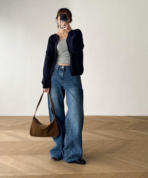 CANAL JEAN エルマール El marクルーネックニットカーディガン CANAL JEAN カーディガン El mar クルーネックカーディガン