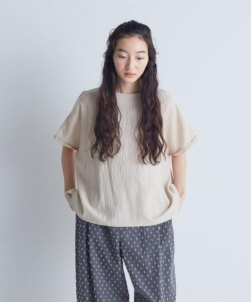 conges payes ADIEU TRISTESSE ブラウス シャツ 布帛×ジャージ