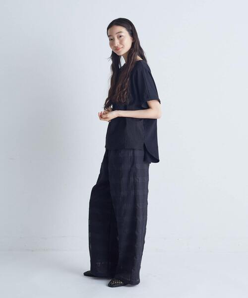 conges payes ADIEU TRISTESSE ブラウス シャツ 布帛×ジャージ