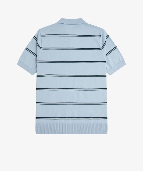 FRED PERRY ポロシャツ Striped Knitted Polo Shirt／ストライプ