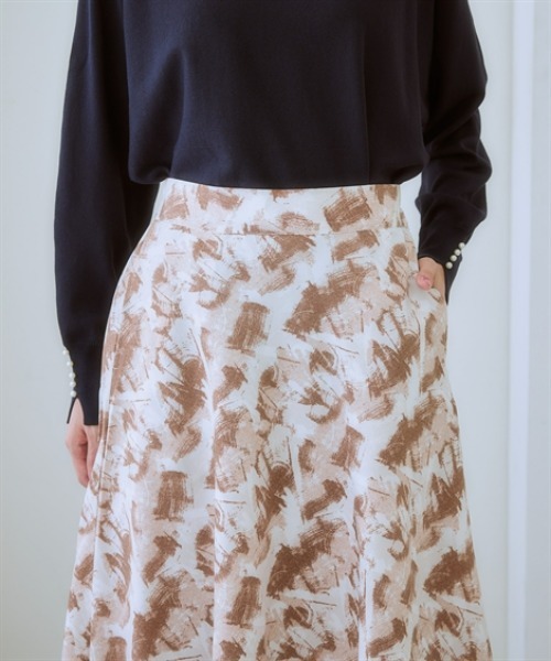 7days Life Styling スカート マーブル柄フレアスカート : ZOZOTOWN