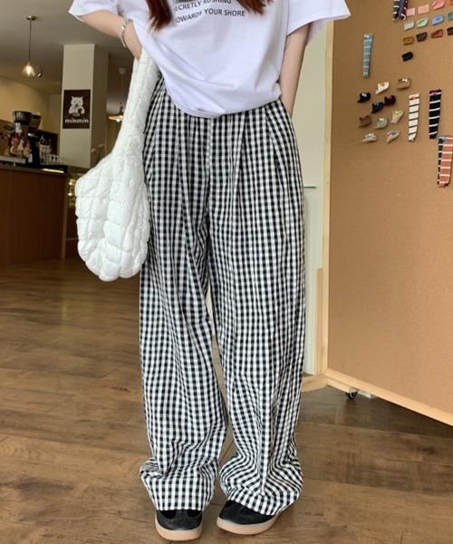 Ressaca パンツ ルーズシルエットギンガムチェック柄イージー