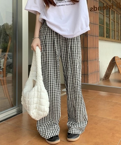 Ressaca（レサーカ） パンツ ルーズシルエットギンガムチェック柄