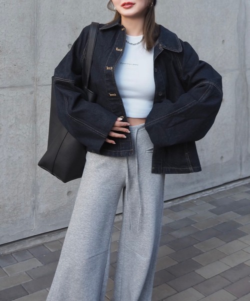 デニムジャケット gジャン raglan sleeve denim jacket /袖 ロール