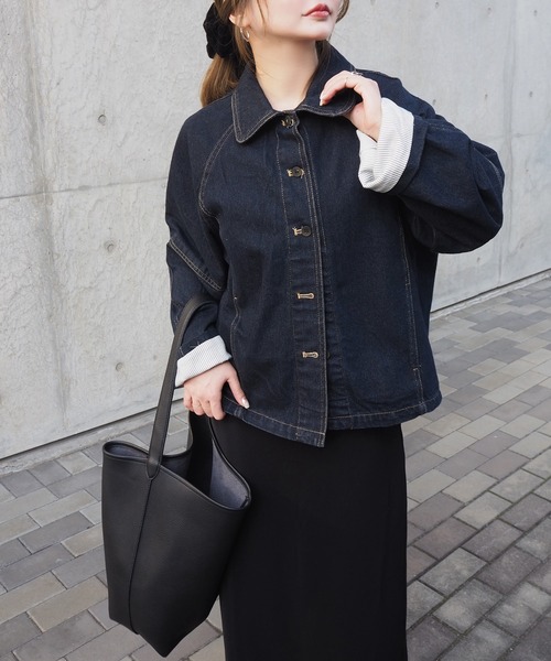 デニムジャケット gジャン raglan sleeve denim jacket /袖 ロール
