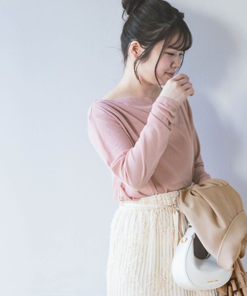 tシャツ シアードレープカットソー「低身長・小柄女性」 レディース tシャツ ドレープシアーカットトップス 「低身長・小柄女性