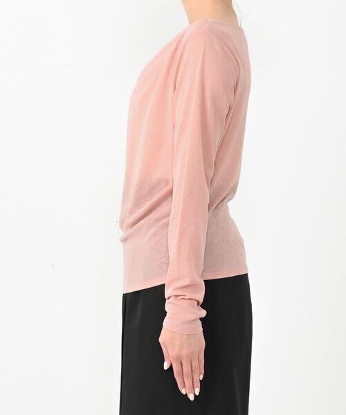 tシャツ ドレープシアーカットトップス 「低身長・小柄女性