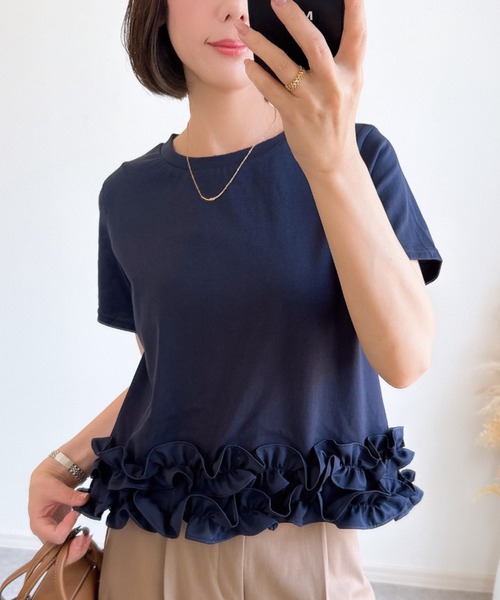 &. NOSTALGIA（ノスタルジア） uvカット tシャツ 半袖 「ZOZO限定」裾