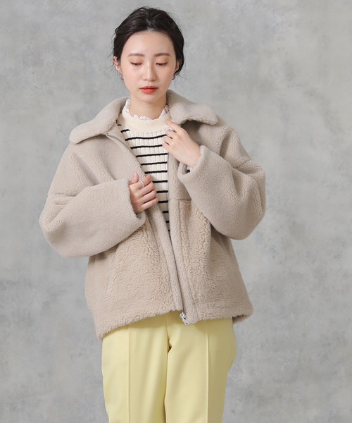 「Gready Brilliant」 「AuieF」ブルゾン 38 ベージュ レディース_画像6