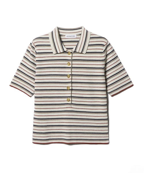 げ*ん様 ESTNATION マルチボーダーポロニット ESTNATION / ポロニット＜Umbria Verde＞｜ESTNATION ONLINE