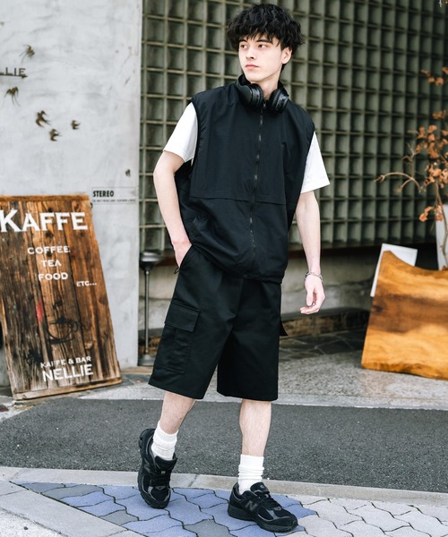 ワイドカーゴショーツ 機能ポケット ハーフパンツ ストリート SEN TOKYO カーゴパンツ 溢れる機能性。カジュアルワイドカーゴ