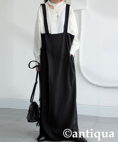 antiqua【patterntorso】ヴィンテージオーバーサイズサロペット antiqua サロペット オーバーオール デニムポケット