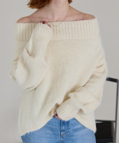 「meilmada」 長袖ニット FREE アイボリー レディース_画像4