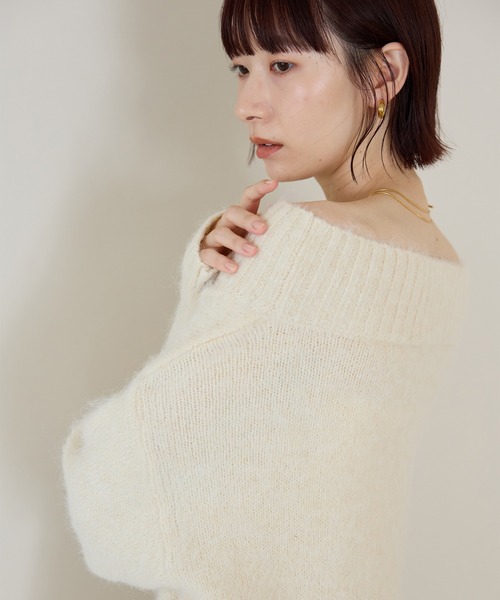 「meilmada」 長袖ニット FREE アイボリー レディース_画像7