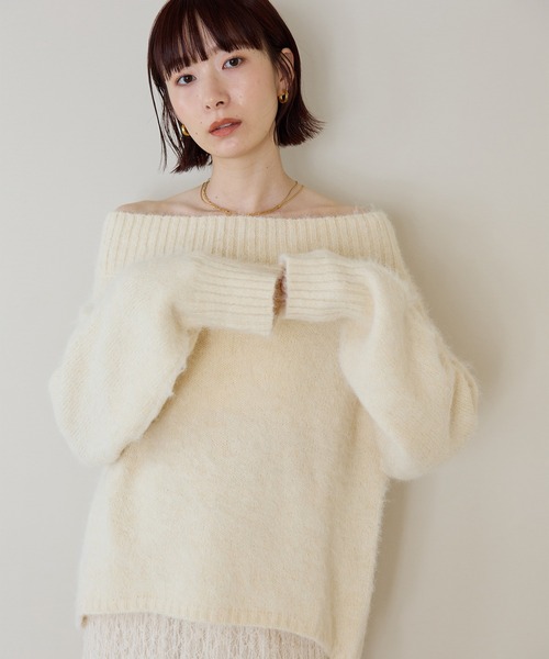 「meilmada」 長袖ニット FREE アイボリー レディース_画像8