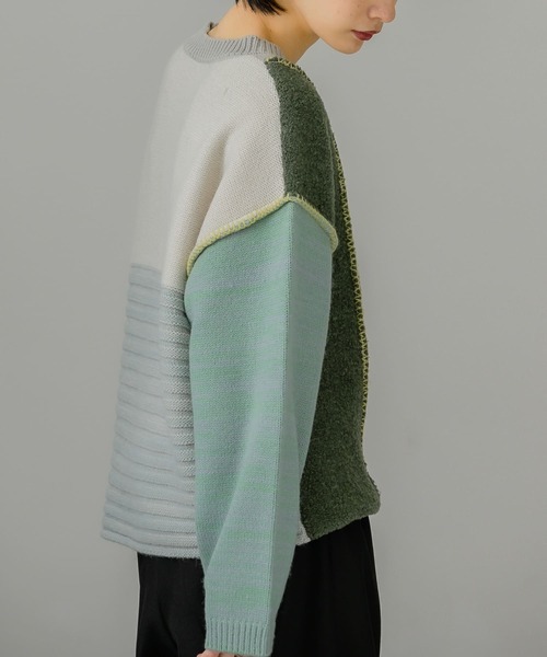 「KBF」 長袖ニット ONE グレー レディース_画像6