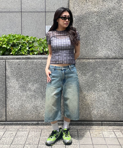 tシャツ シアーチェック Tシャツ レディース : ZOZOTOWN Yahoo