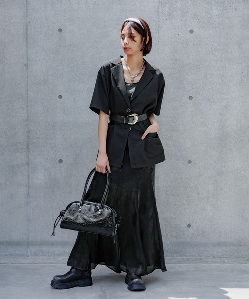 【タグ付き】トゥービーシック フレアスカート 黒46 大きいサイズ TO BE CHIC フレアスカートXL 大きいサイズ タックデザイン