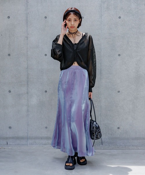 PAGEBOY スカート グロッシーフレアスカート : ZOZOTOWN Yahoo