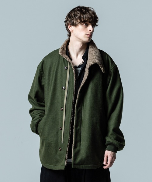 glamb（グラム） ジップアップブルゾン M グリーン メンズ : ZOZOTOWN