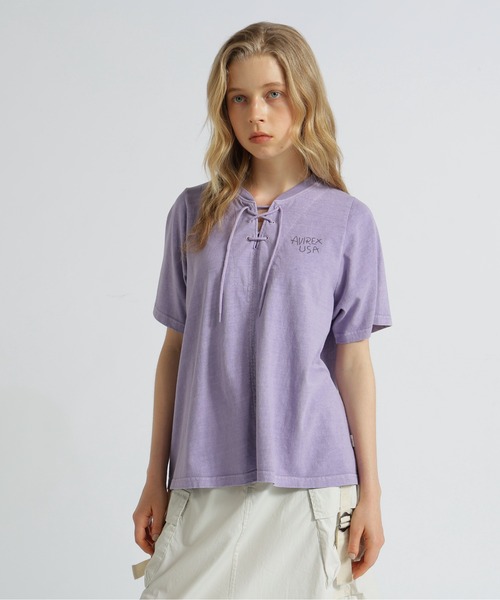 tシャツ HALF SLEEVE BACK LAYERED GRAPHIC T-SHIRT/ハーフスリーブバックレイヤードグラフィックTシャツ レディ AVIREX tシャツ HALF SLEEVE BACK LAYERED GRAPHIC T-SHIRT