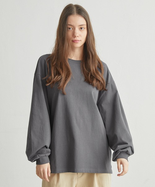 「molk」 長袖Tシャツ S チャコールグレー メンズ