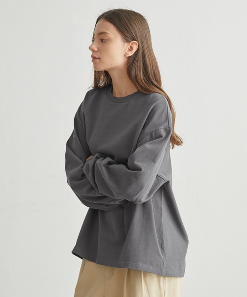 「molk」 長袖Tシャツ S チャコールグレー メンズ
