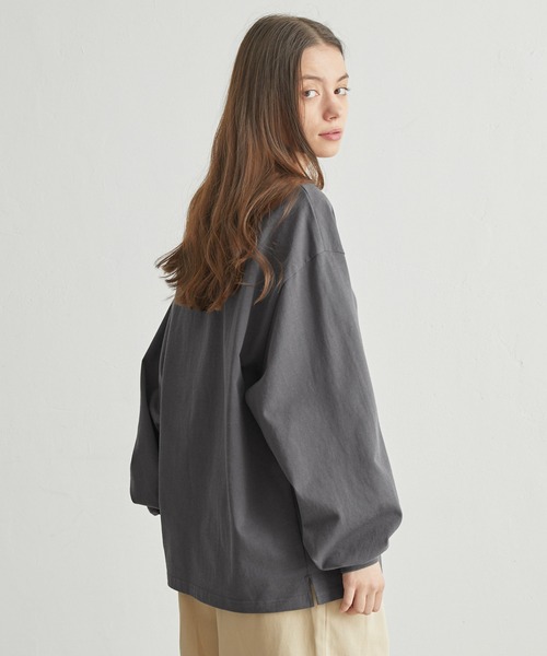 「molk」 長袖Tシャツ S チャコールグレー メンズ