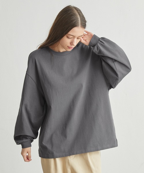 「molk」 長袖Tシャツ S チャコールグレー メンズ