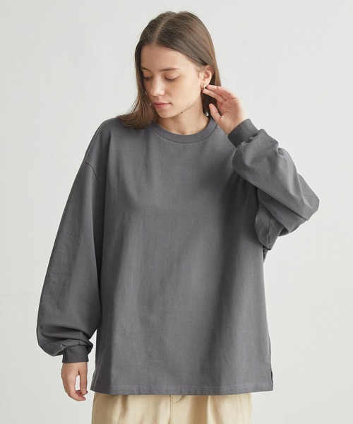 「molk」 長袖Tシャツ S チャコールグレー メンズ