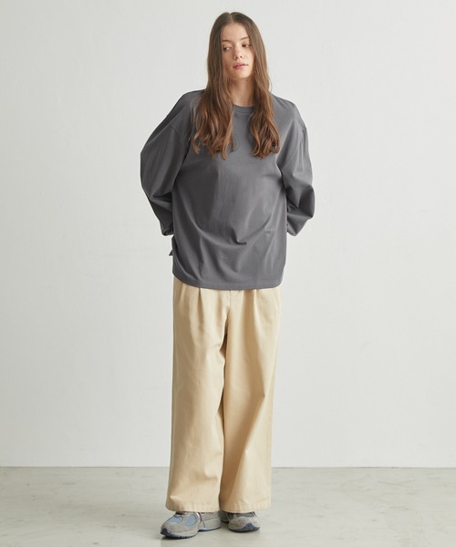 「molk」 長袖Tシャツ S チャコールグレー メンズ