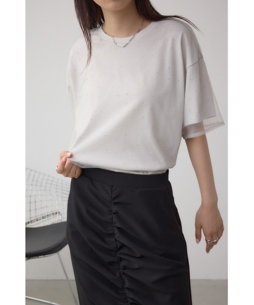 AZUL BY MOUSSY（アズールバイマウジー） tシャツ 半袖 チュール