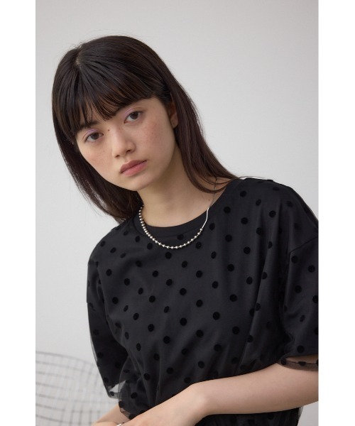AZUL BY MOUSSY（アズールバイマウジー） tシャツ 半袖 チュール