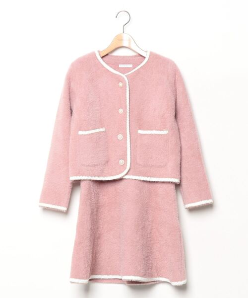 WILLSELECTION ピンク ワンピース フリルスリーブリボンタイシャツ