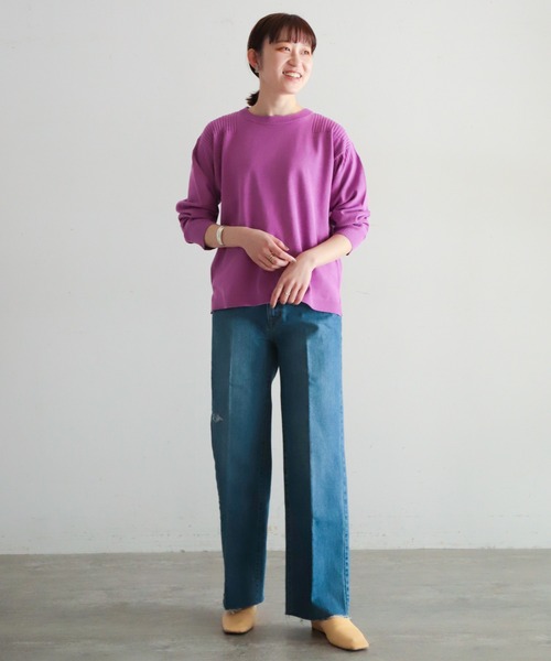 「NOMBRE IMPAIR」 長袖ニット FREE パープル レディース_画像2