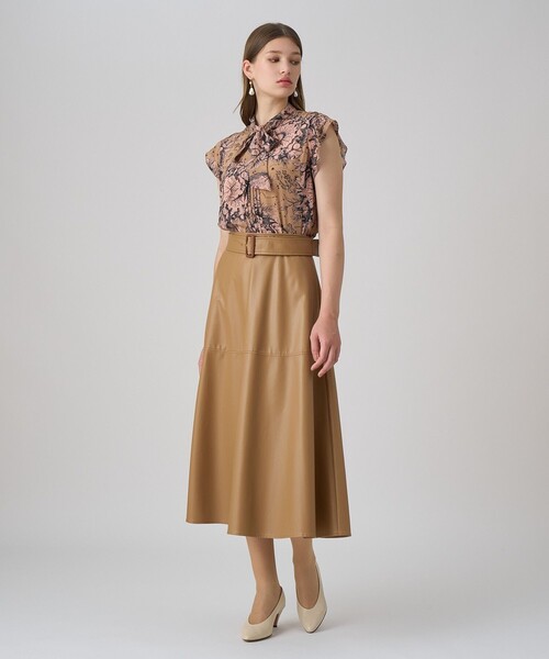 ANAYI（アナイ） スカート フェイクレザージャンパー スカート