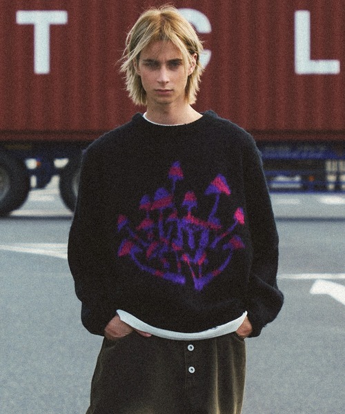 WISH FOR EVER（ウィッシュフォーエバー） 長袖ニット LARGE ブラック