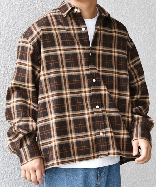 SHIPS any シャツ any:「洗濯機可能」トラッド チェックカラー