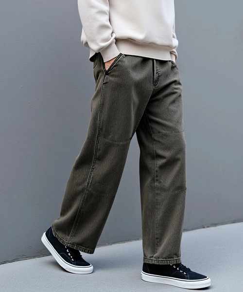 パンツ REDKAP/レッドキャップ ダブルニーパンツ ロングパンツ アメカジ ツイルパンツ ボトムス メンズ