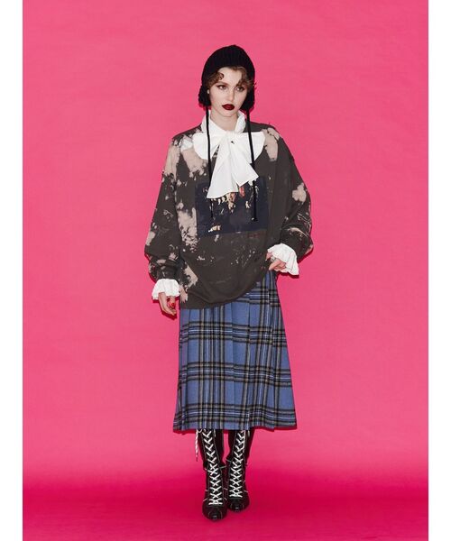 jouetie（ジュエティ） スカート ウールライクプリーツミドルチェック