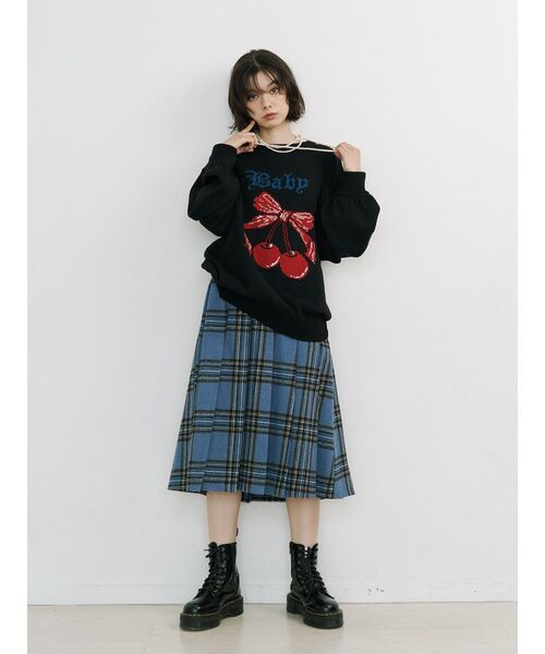 ウールプリーツスカート BLACK BY MOUSSY | pleats skirt (スカート(ロング) ) |SHEL