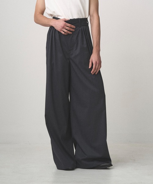 Juha（ユハ） スラックス EXTREME WIDE PINSTRIPE PANTS メンズ
