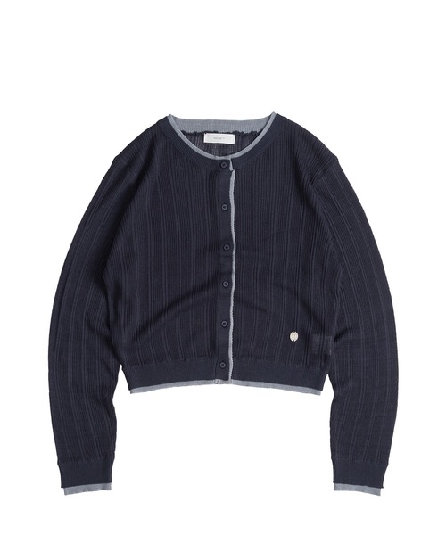 MUHET（ミュエータ） カーディガン layered-look crew neck knit