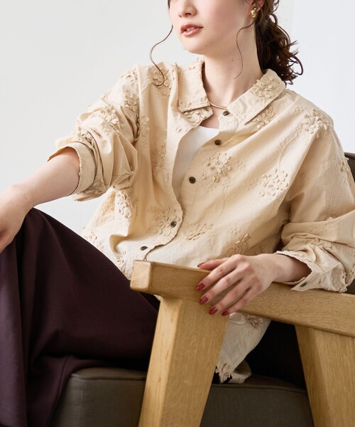 【50’s 激レア】　TOWNCRAFT 刺繍シャツ ベージュ 50's 激レア】 TOWNCRAFT 刺繍シャツ ベージュ - メルカリ