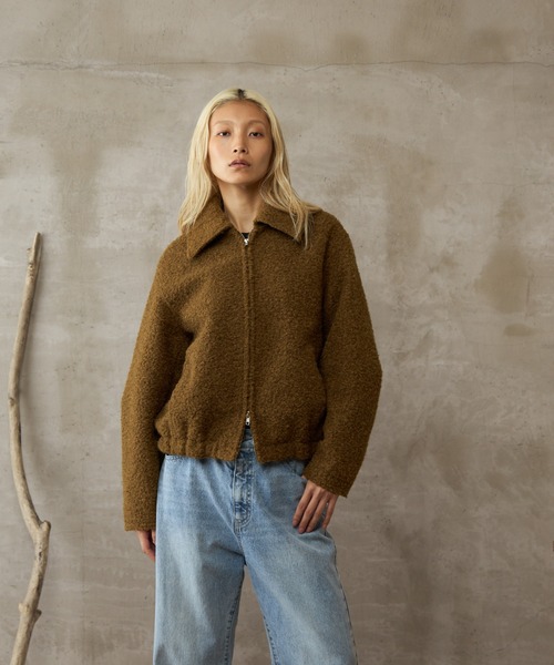 【A.P.C】ローマ　ボア襟付きウールコート A.P.C】ローマ ボア襟付きウールコート