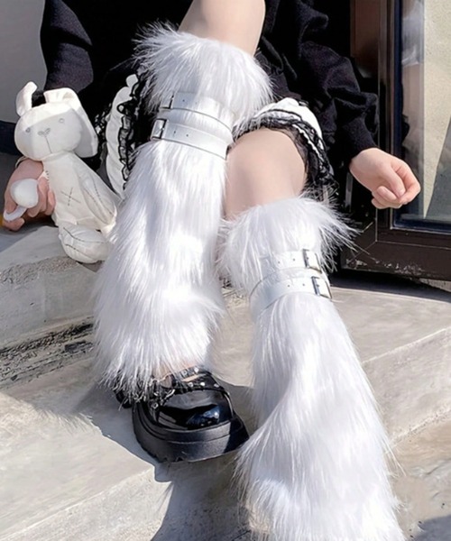 CALIFORNIA OUTFITTERS レッグウォーマー 9C63 フェイクファー レッグ