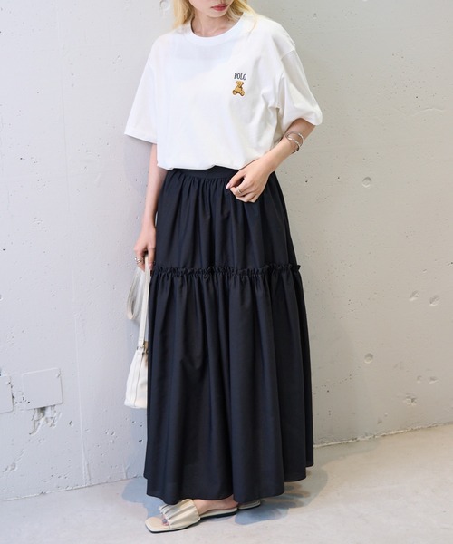 「POLO BCS」 半袖Tシャツ M ホワイト レディース_画像8